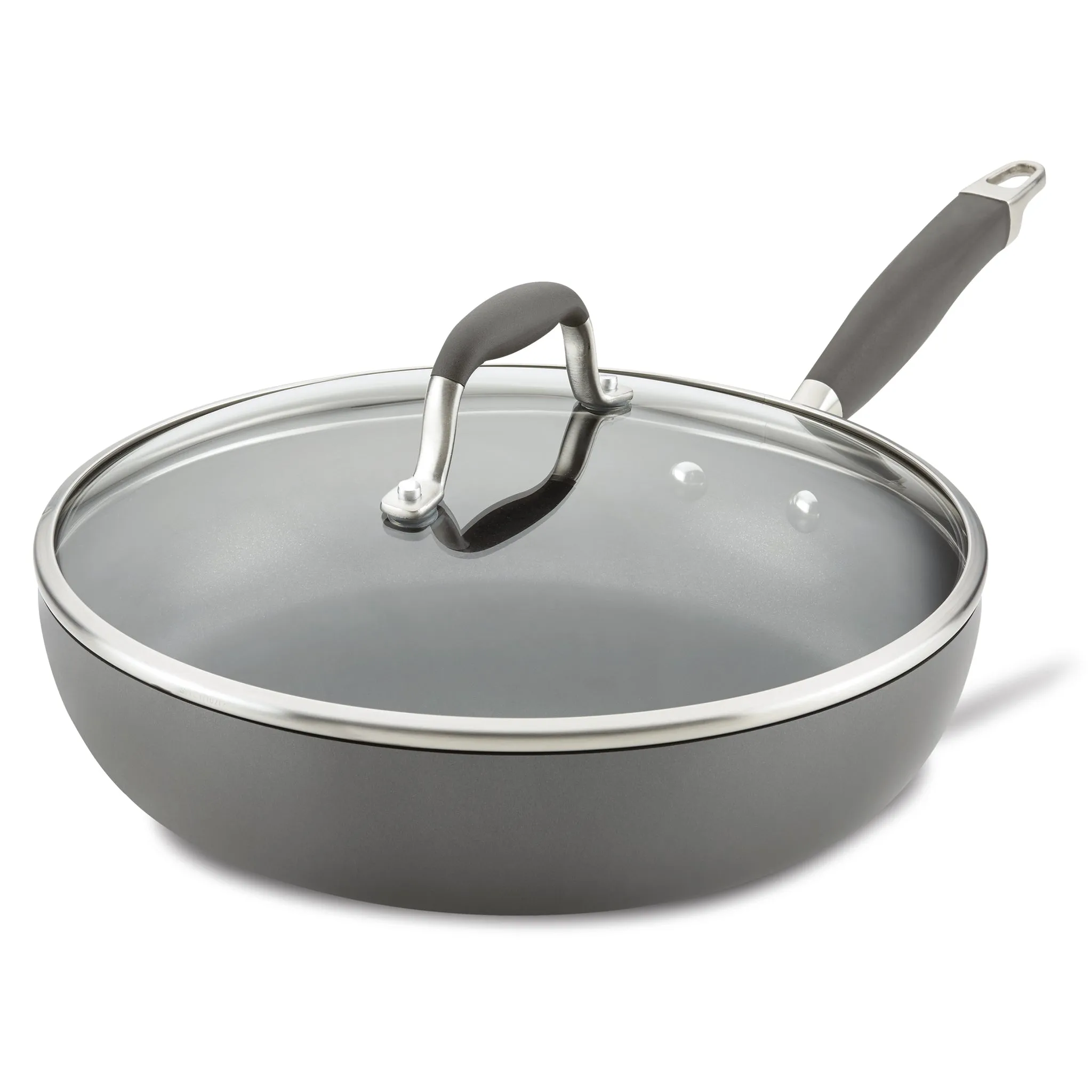 12-Inch Deep Nonstick Frying Pan with Lid