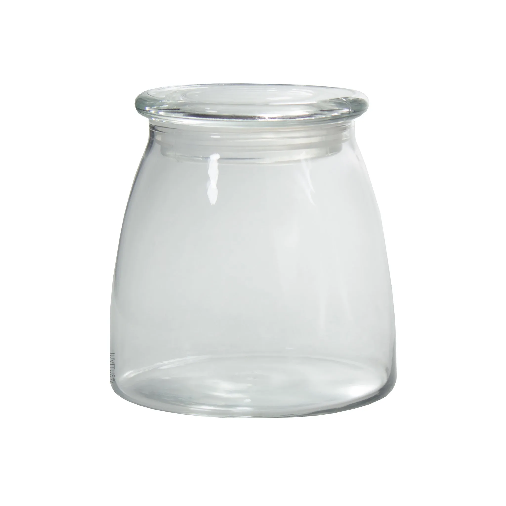 27 oz Glass Candle Jar in Clear with Glass Lid (2 Pack)