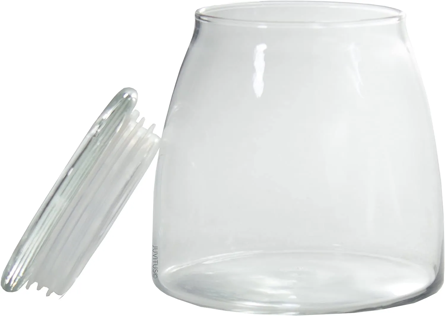 27 oz Glass Candle Jar in Clear with Glass Lid (2 Pack)