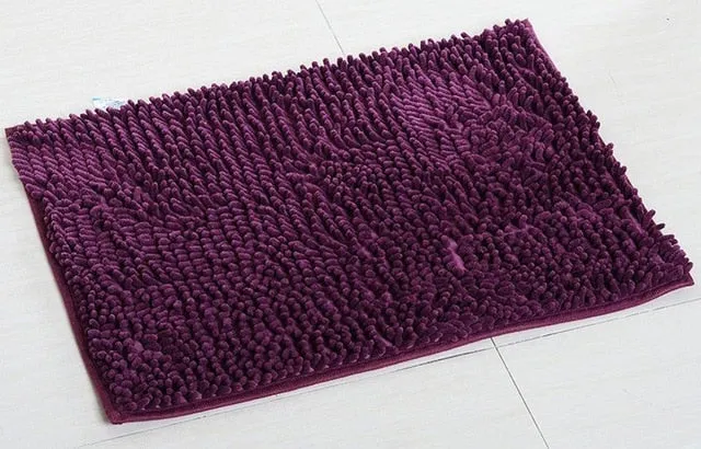 40*60CM Absorbent Microfiber Bath Mat Soft Shaggy Bathroom Mats Shower Rugs