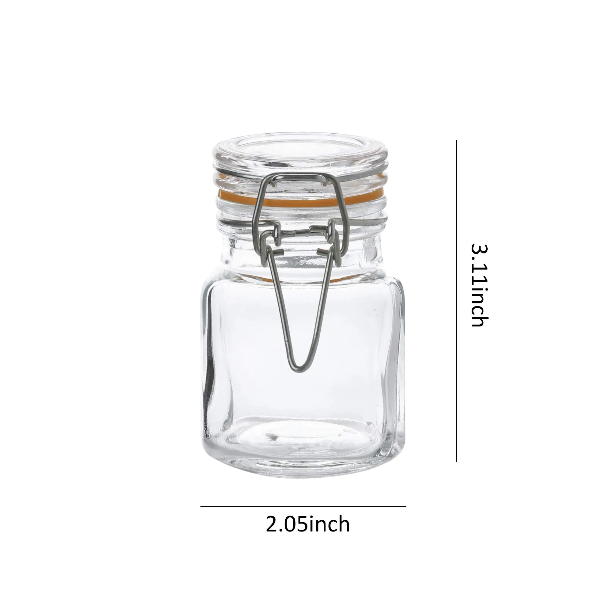 4.5 Ounce Mini Glass Jars with Airtight Glass Lids,Set