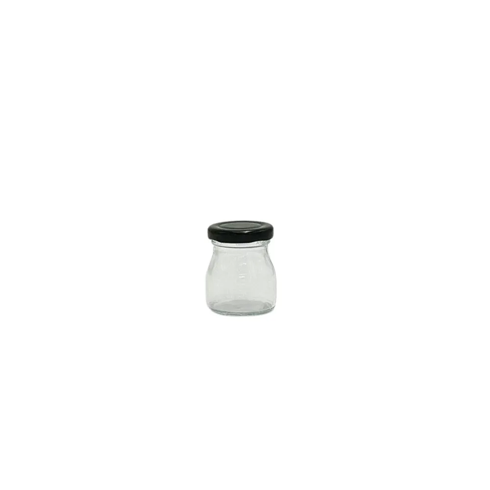 50mL Glass Jar With Black Metal Twist Lid