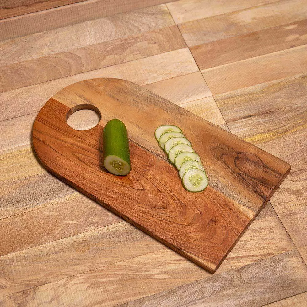 Acacia Wood U-Shaped Brown Wooden Chopping Board