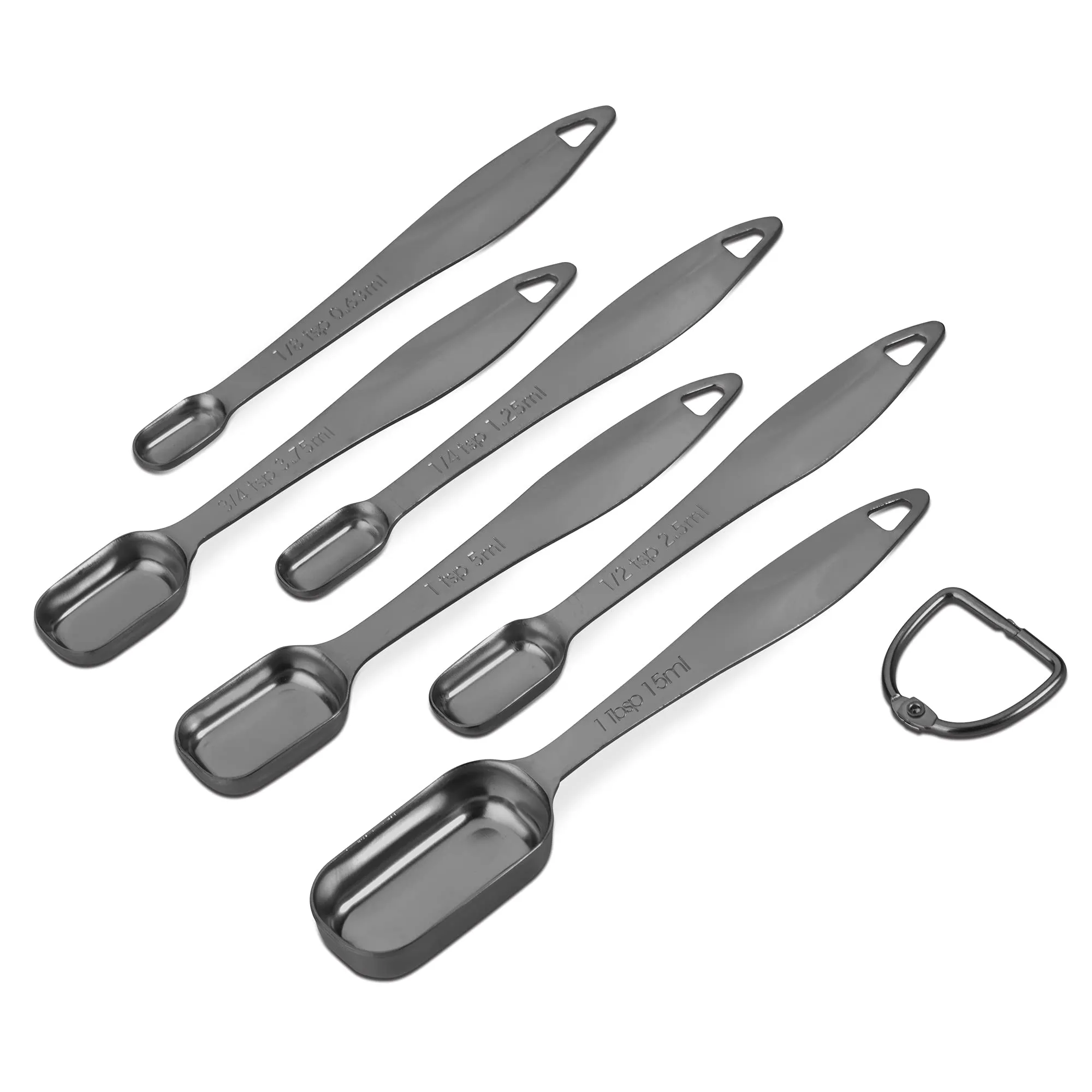 ALLWIN-HOUSEWARE: 13-piece Measuring Cups and Spoons Set, 18/8 Stainless Steel, Ergonomic Handle with Ring Connector