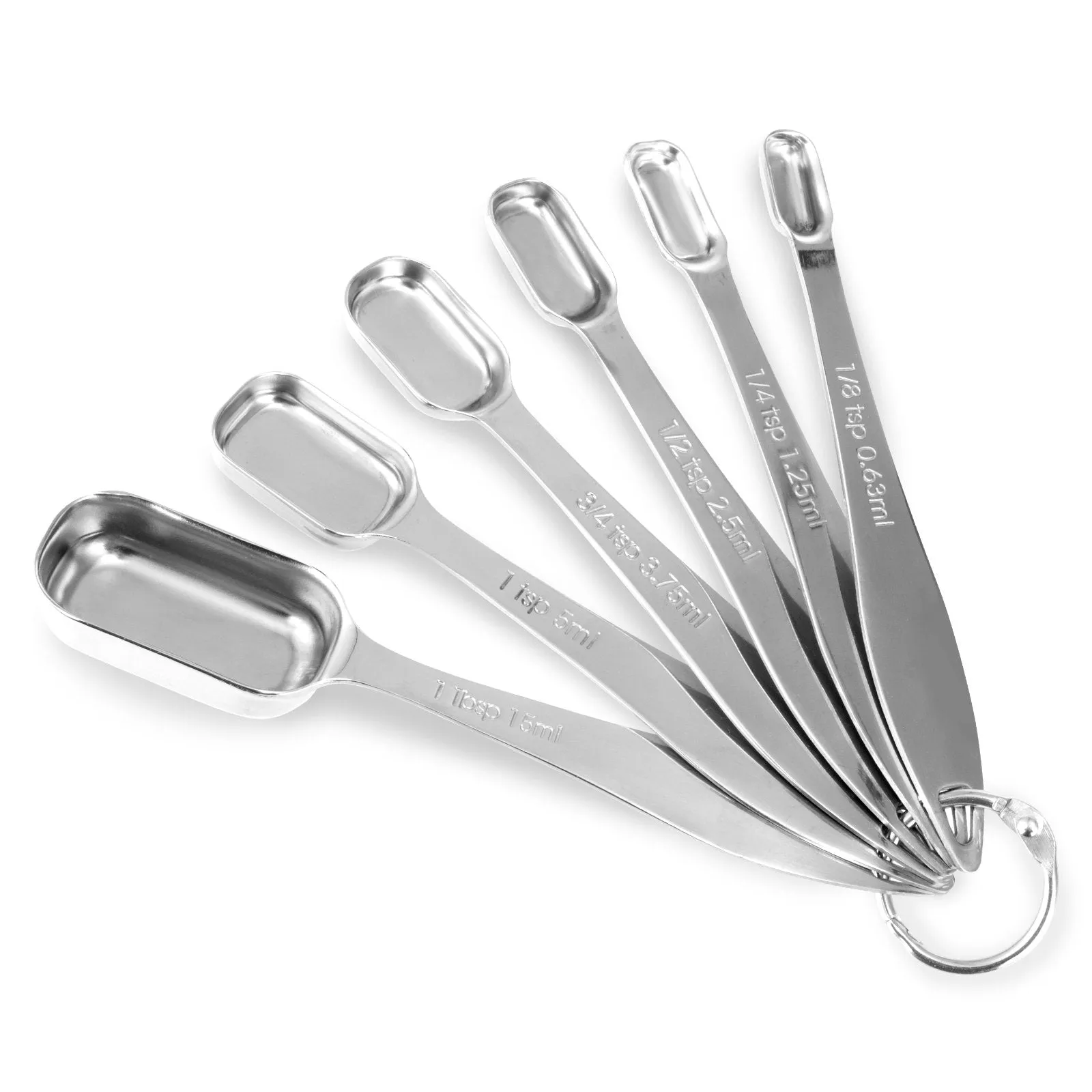 ALLWIN-HOUSEWARE: 13-piece Measuring Cups and Spoons Set, 18/8 Stainless Steel, Ergonomic Handle with Ring Connector