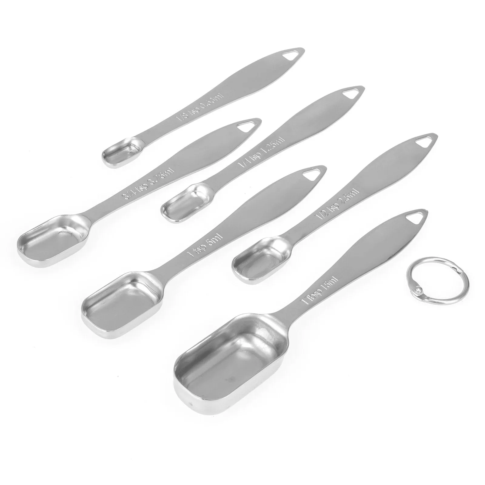 ALLWIN-HOUSEWARE: 13-piece Measuring Cups and Spoons Set, 18/8 Stainless Steel, Ergonomic Handle with Ring Connector