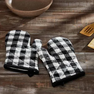 Annie Buffalo Check Black Oven Mitt Set of 2