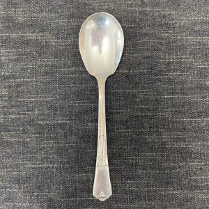 antique silver small serving spoon - vintage modern