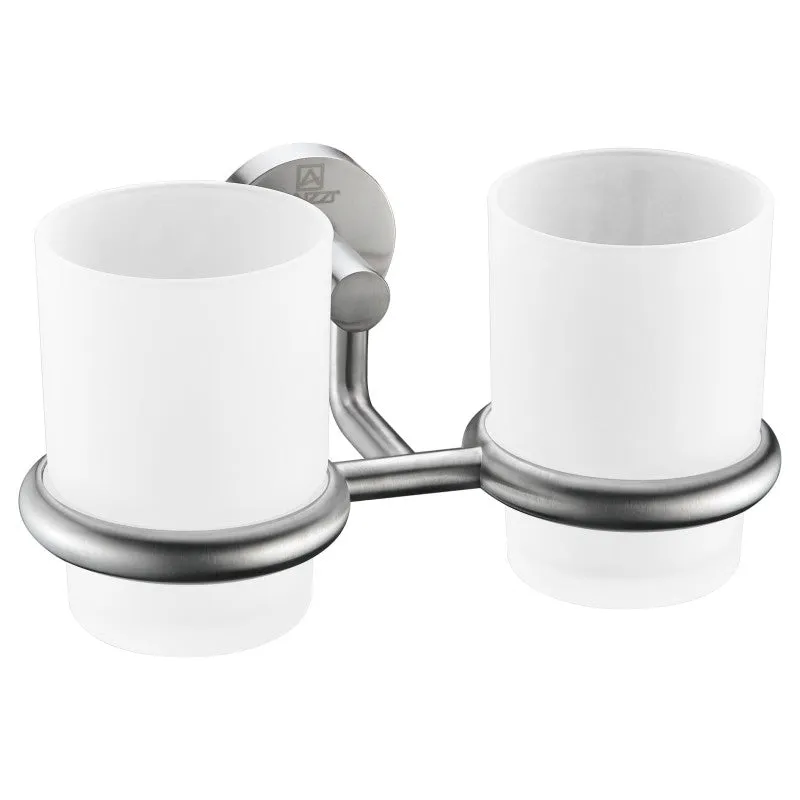 ANZZI Caster Series 7.36 in. Double Toothbrush Holder