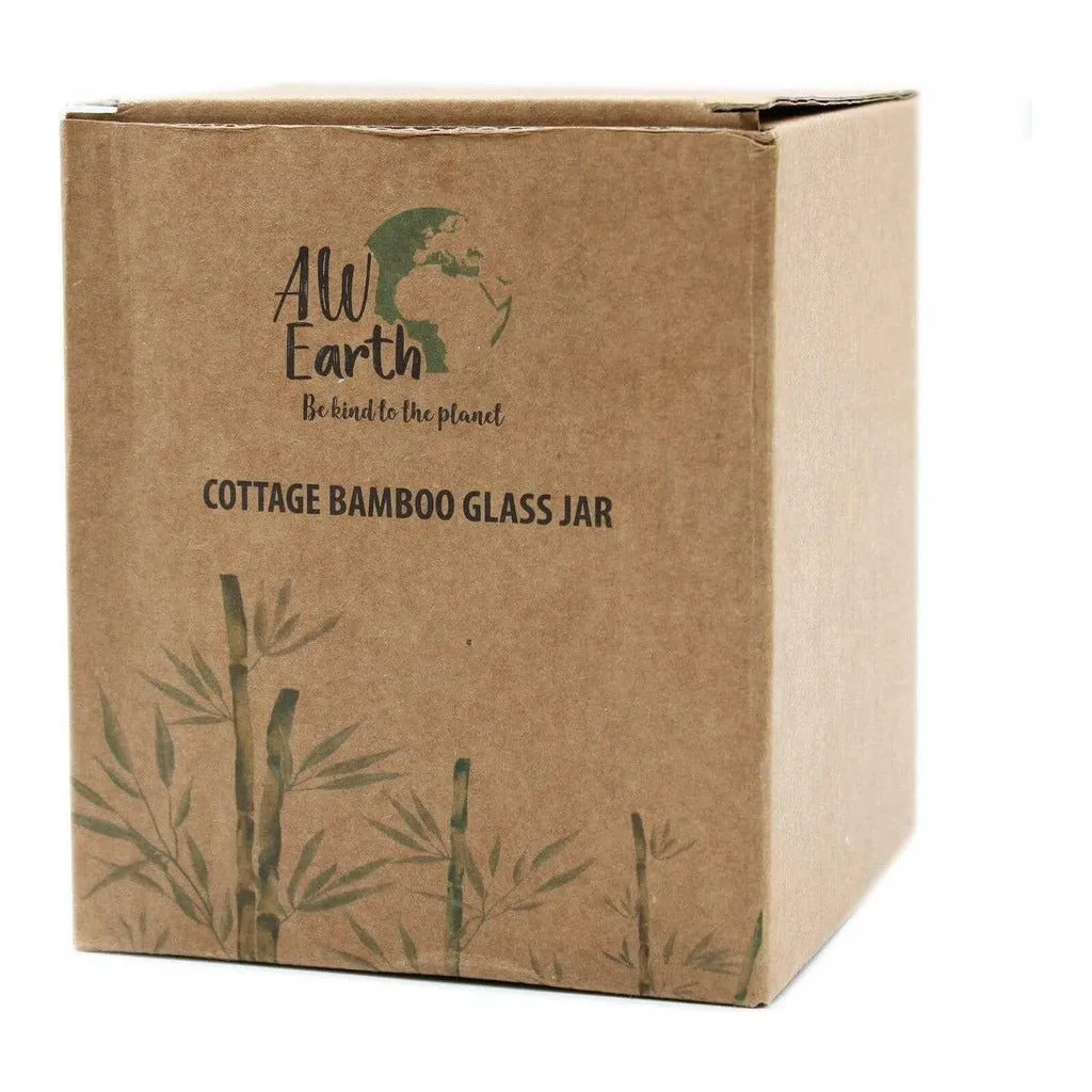 AW Earth - Eco Friendly Cottage Bamboo & Glass Storage Jars - Natural Home Storage