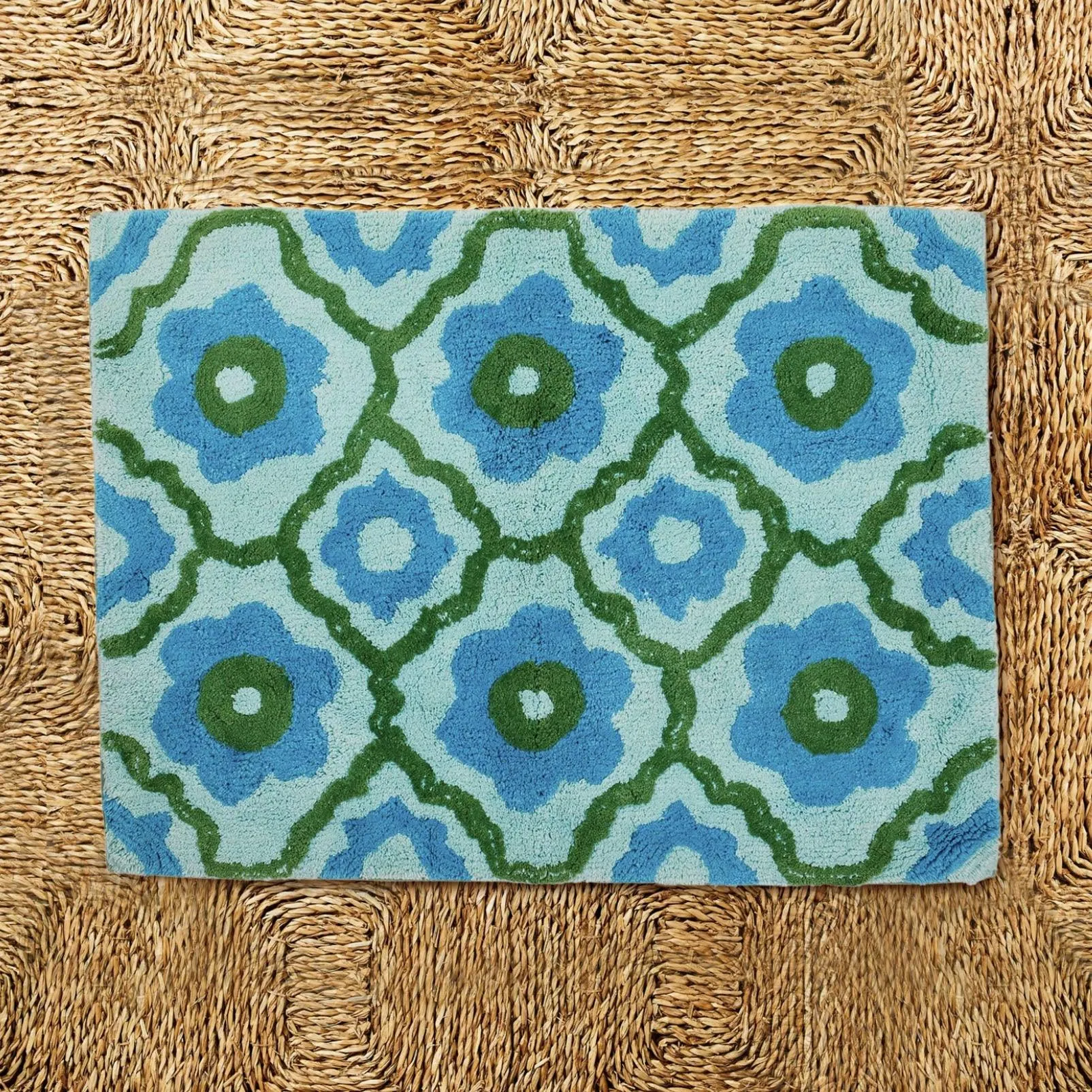 Bathmat | Marguerite Blue Green