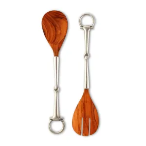 Bit Wood Salad Server Set