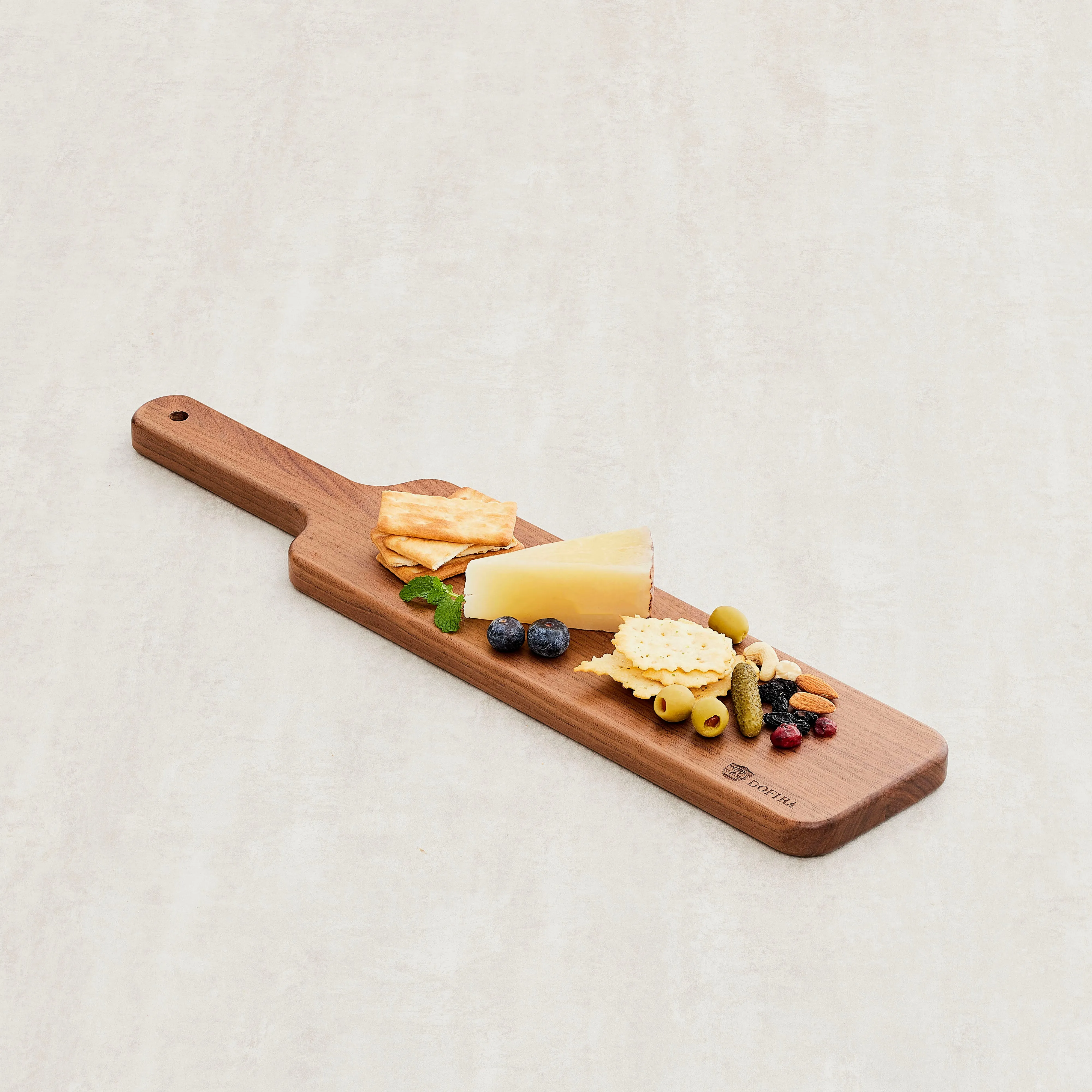 Black Walnut Wooden Serving Board with Handle