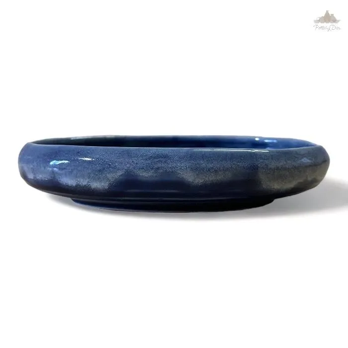 Blue Denim Oval Serving Bowl  | Hand Painted |  Set of 1 | Ceramic Pottery | Ideal for serving food items