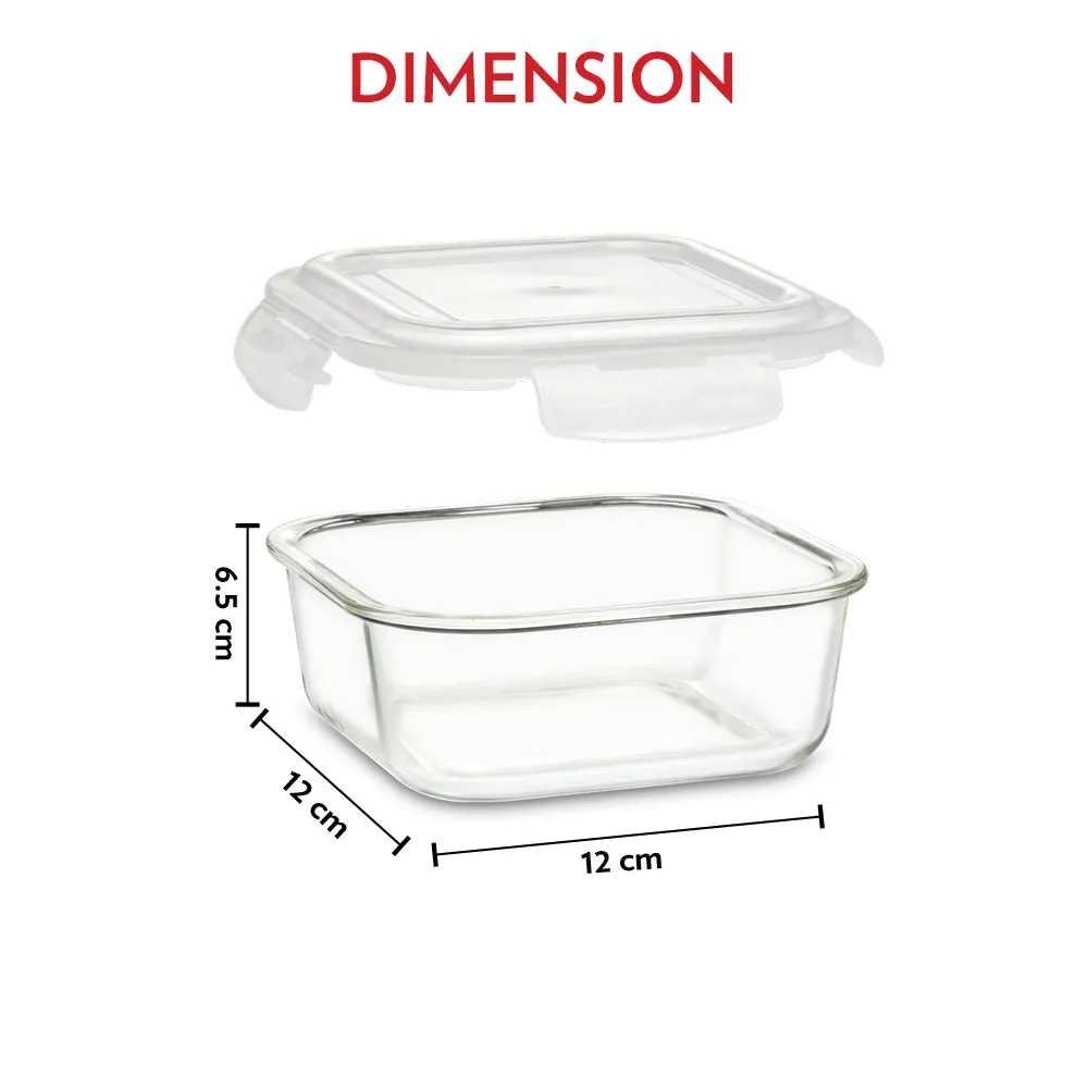 Borosil Borosilicate Glass Storage Jars Spin & Store, Set of 7