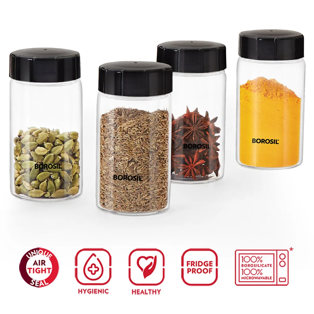 Borosil Neo Spice Jar, Set of 4