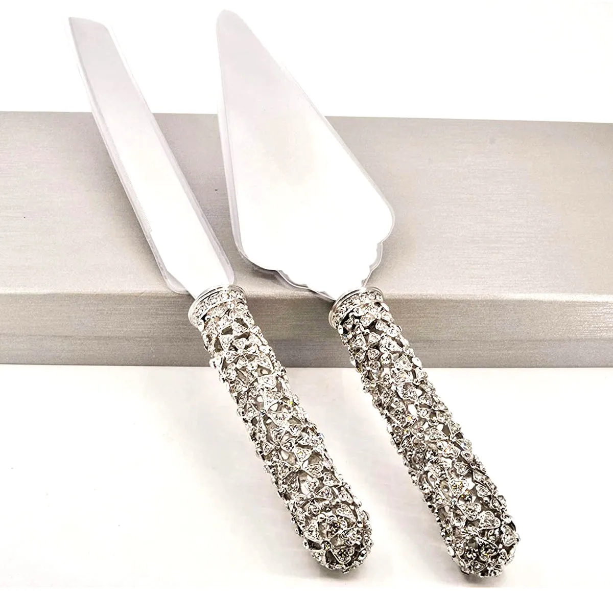 Cake Cutting & Serving Set Jeweled