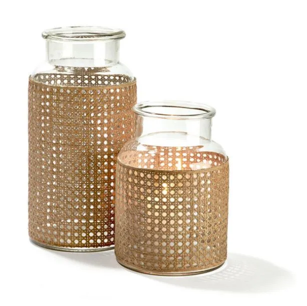 CANE WEBBING JARS