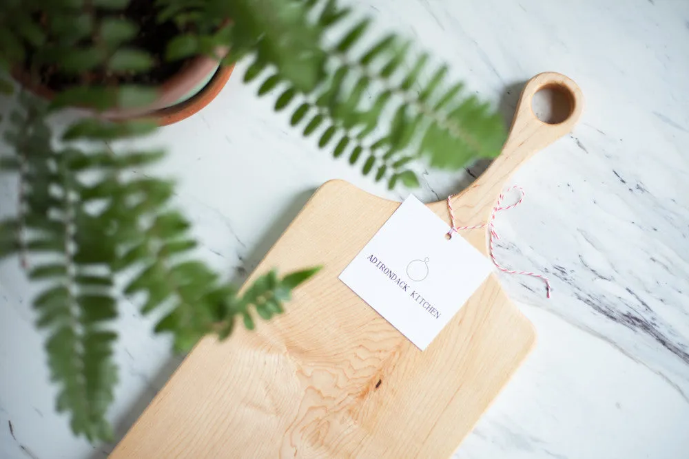 Classic Maple Cutting Board with Handle - No Glue - Organic Finish