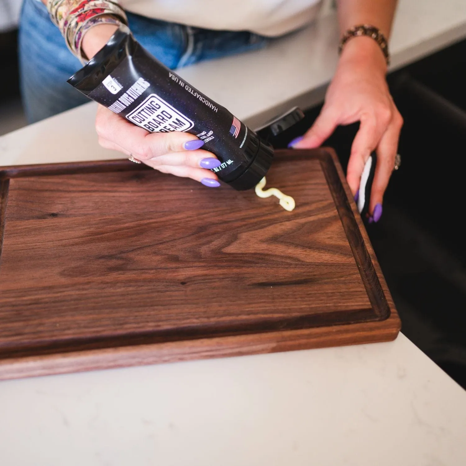 Cutting board cream for wooden butcher blocks and cutting boards