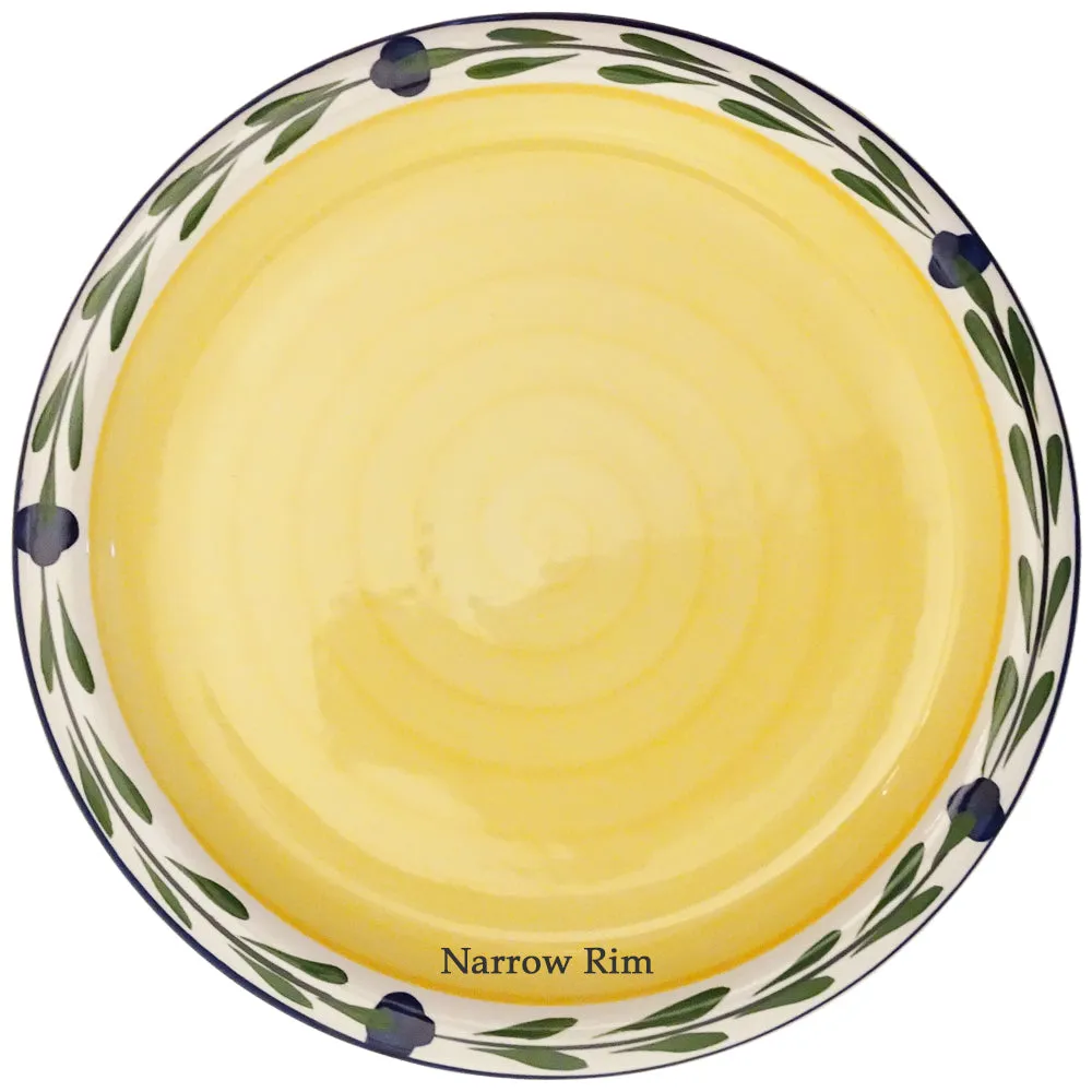 Dinner Plate Set - Set of 4 - White & Yellow & Blue & Green | Bella Flora