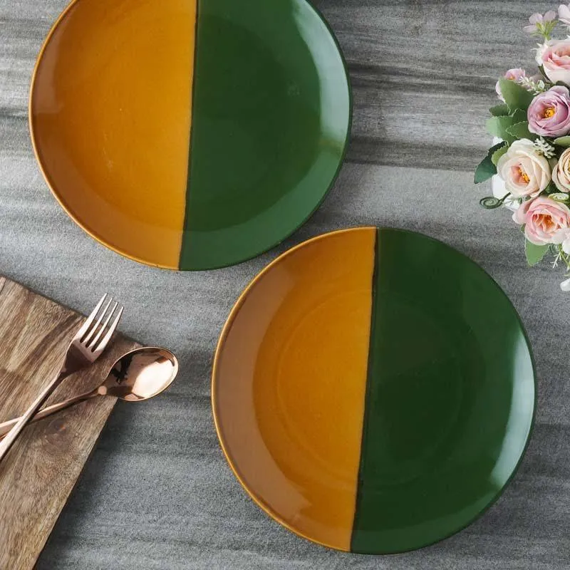 Dual Tone Dinner Plate - Set Of Two