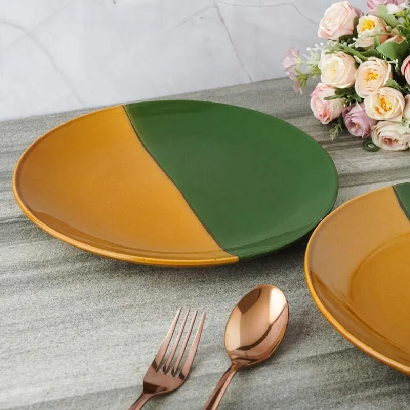 Dual Tone Dinner Plate - Set Of Two