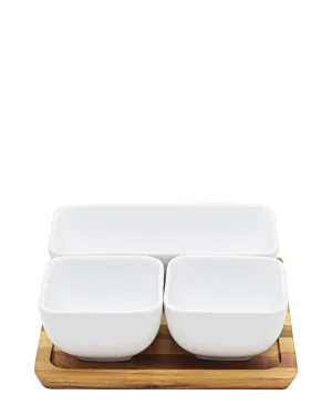 Eetrite Condiment Serving Set - White