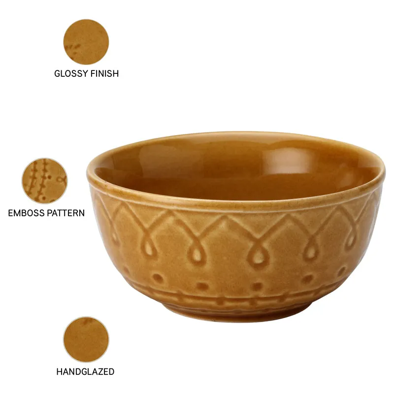 Ekta Serving Bowl (Yellow) - Set Of Four