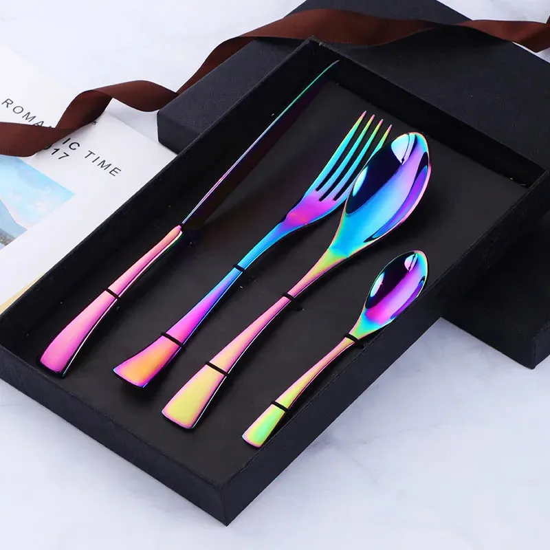 Fire Rainbow Stainless Steel Serving Utensils