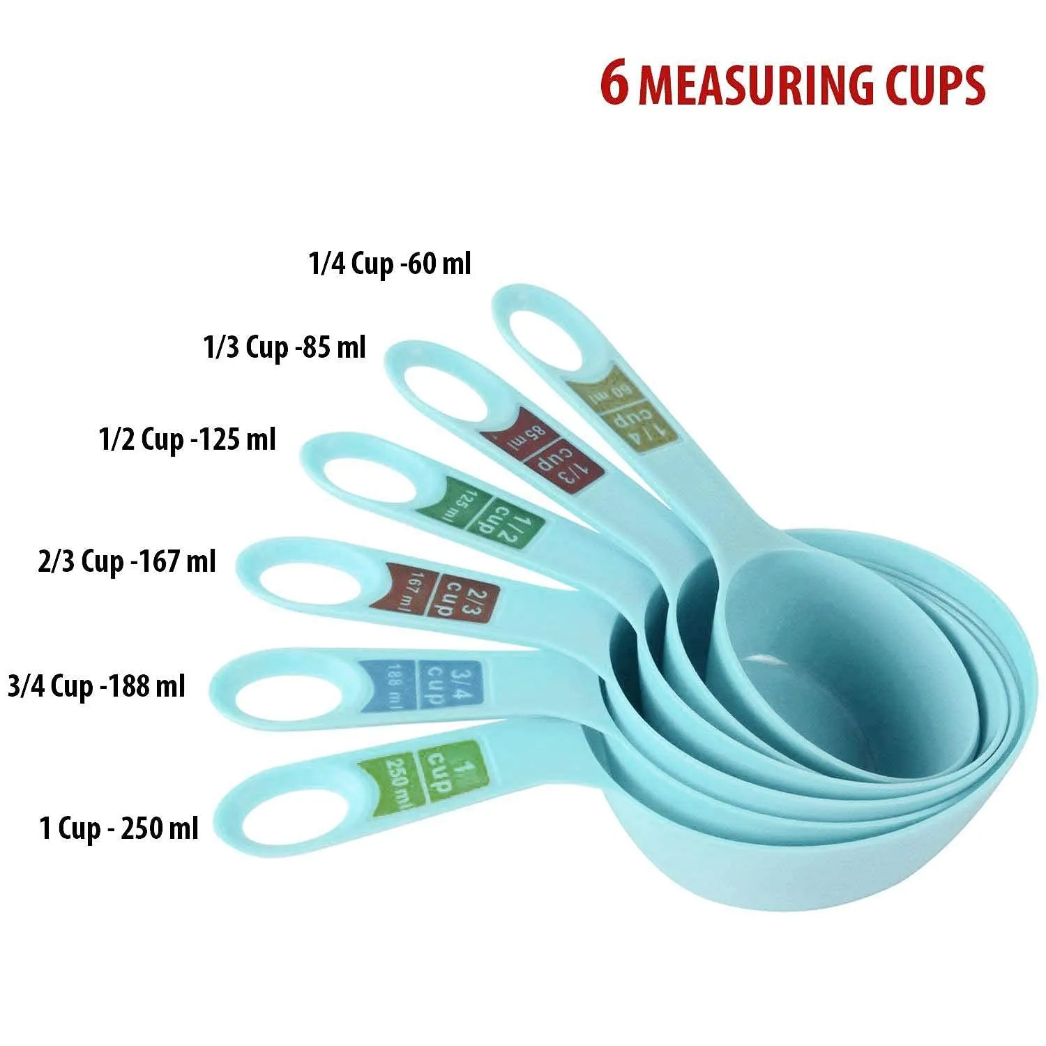 FreshDcart sky blue Measuring Cup & Spoons for Baking 12 PCs, Cooking,Cake Kitchen Measuring Spoon