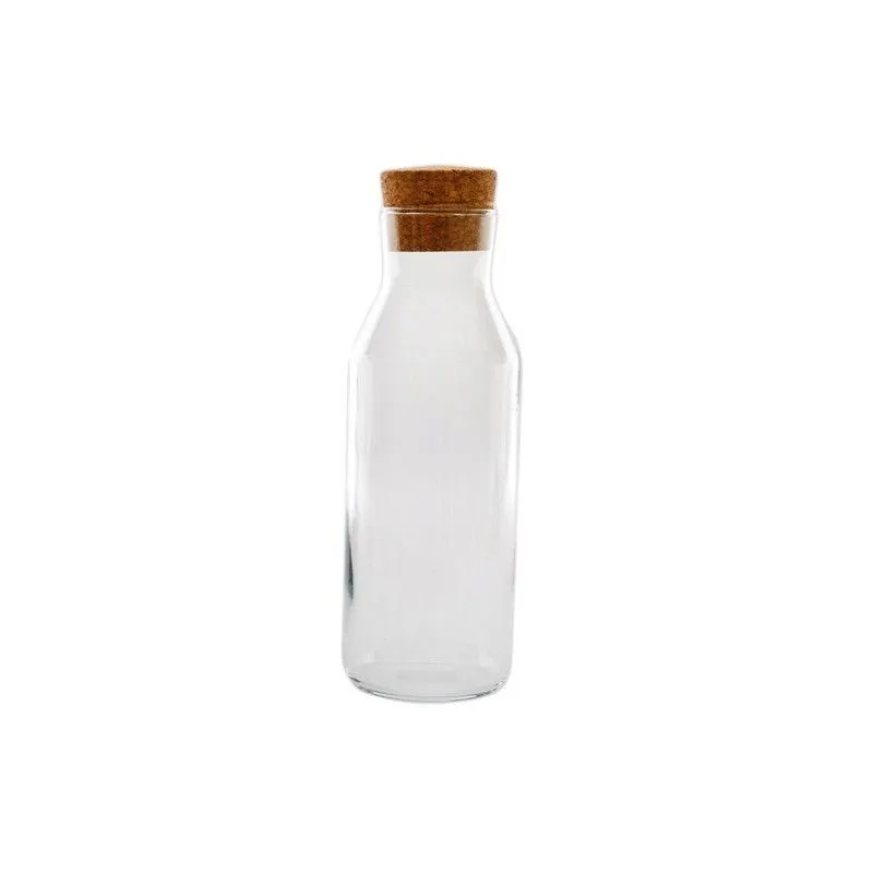 Glass Bottle Cork Lid 2.36 Litres - Clear