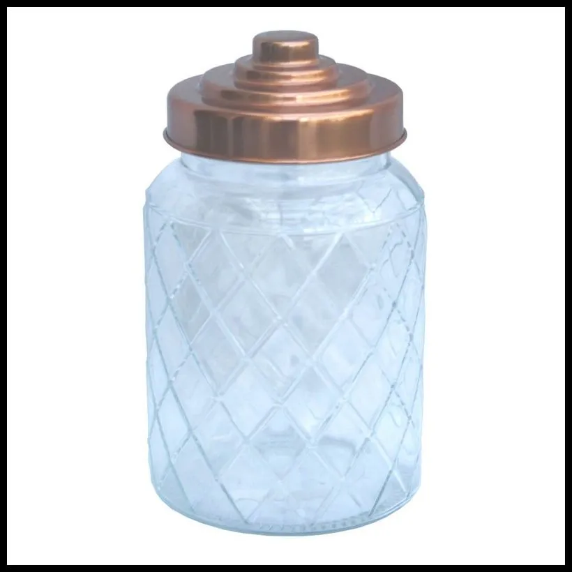 Glass Jar Twist Lid 1.7 Litres - Clear