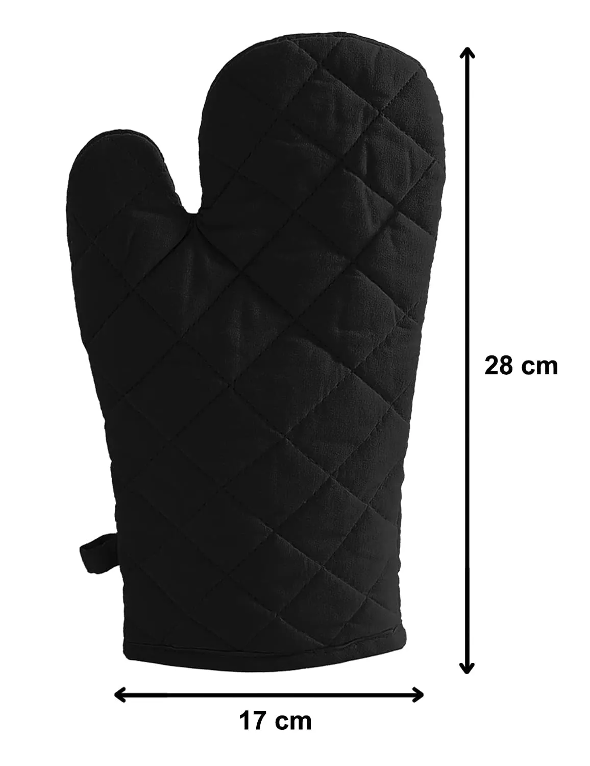 Heart Home Check Design Cotton Microwave Oven Mitten/Gloves for Microwave, Set of 2 (Multi)