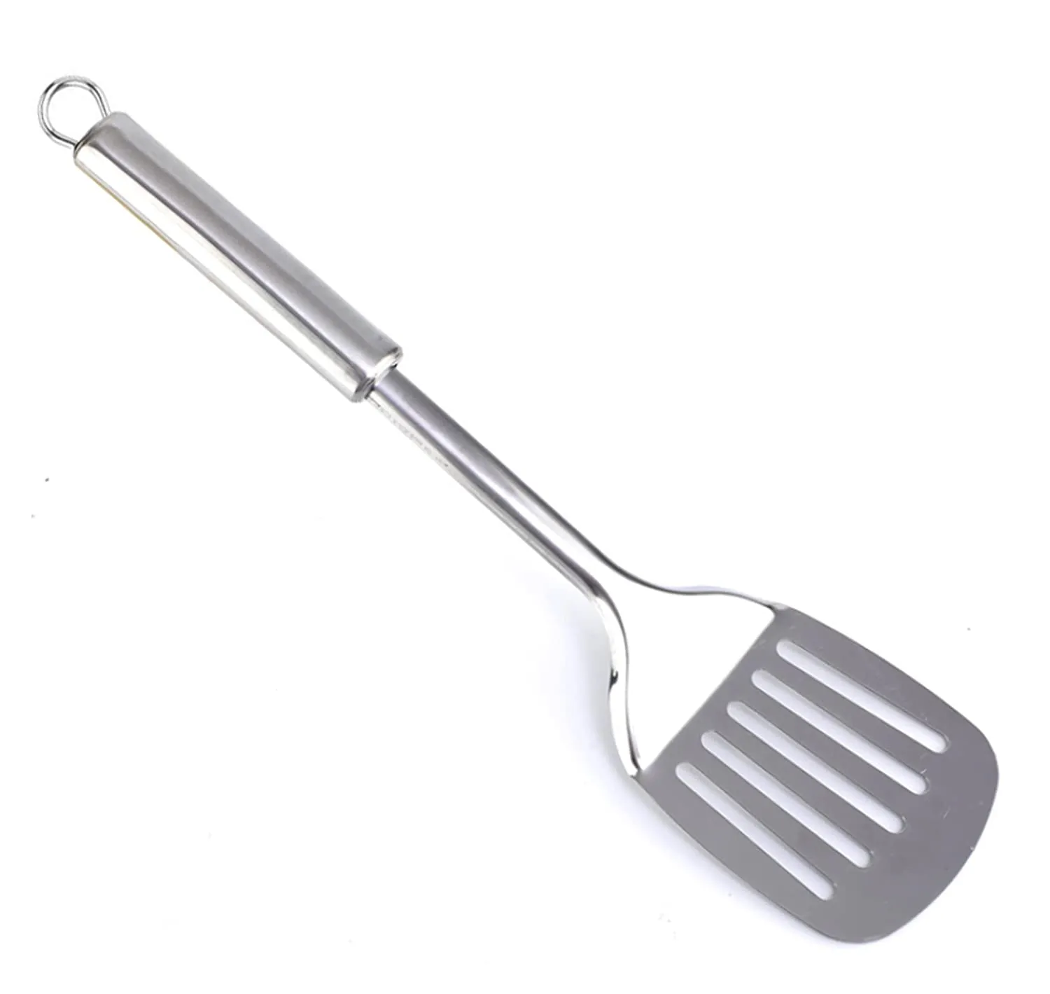 Heart Home Multiuses Serving & Cooking Stainless Steel Slotted Turner (Silver)