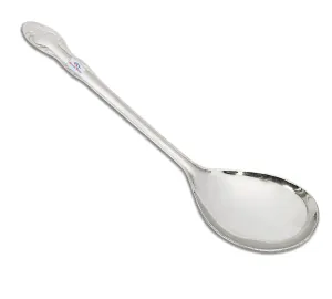 Heart Home Stainless Steel Solid Spoon|Chamcha for Cooking & Food Serving (Silver)