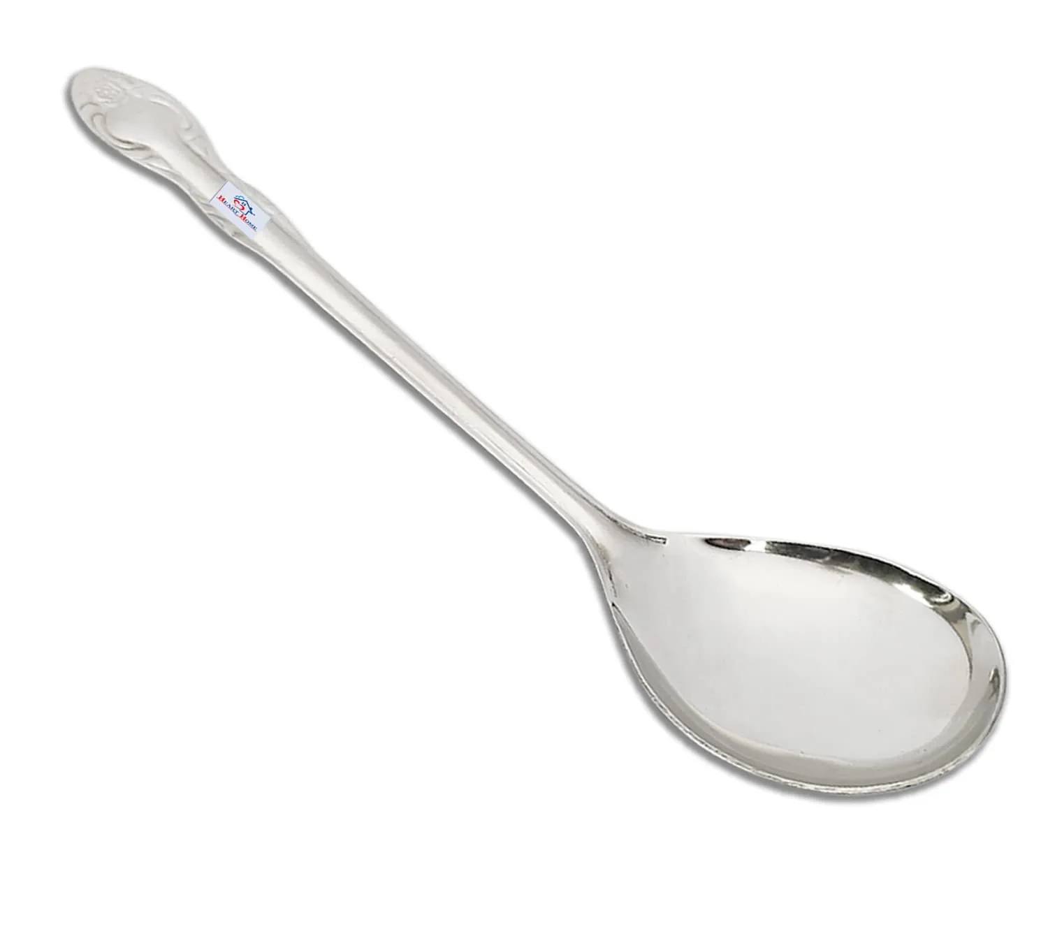 Heart Home Stainless Steel Solid Spoon|Chamcha for Cooking & Food Serving (Silver)