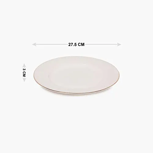 Home Centre Divine Dinner Plate - 27 cm - White