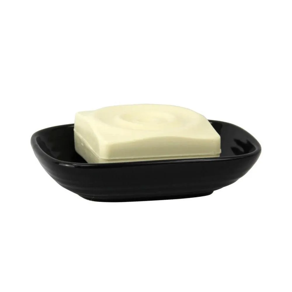 Hush Ceramic Soap Dish Black