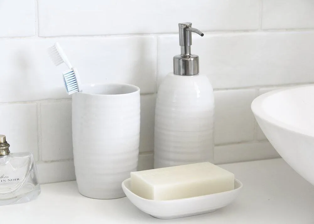 Hush Ceramic Soap Dish White