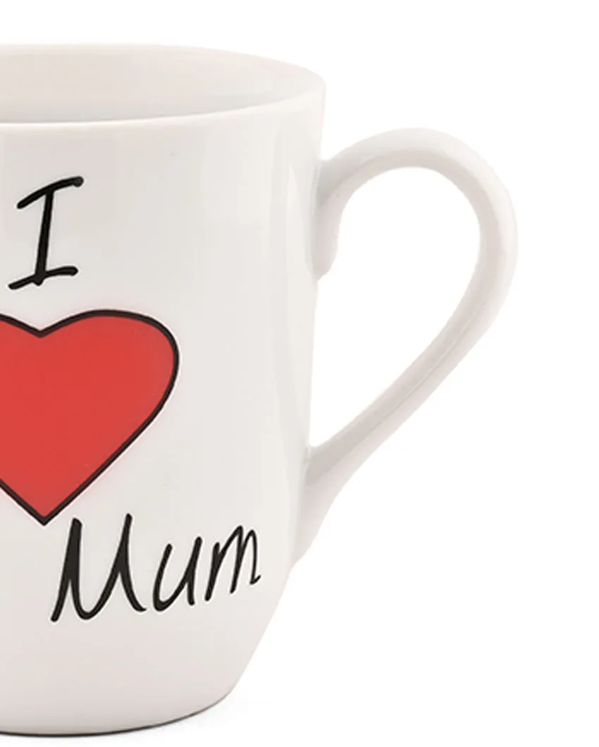 I Love You Mom Porcelain Coffee Mugs | Set of 2