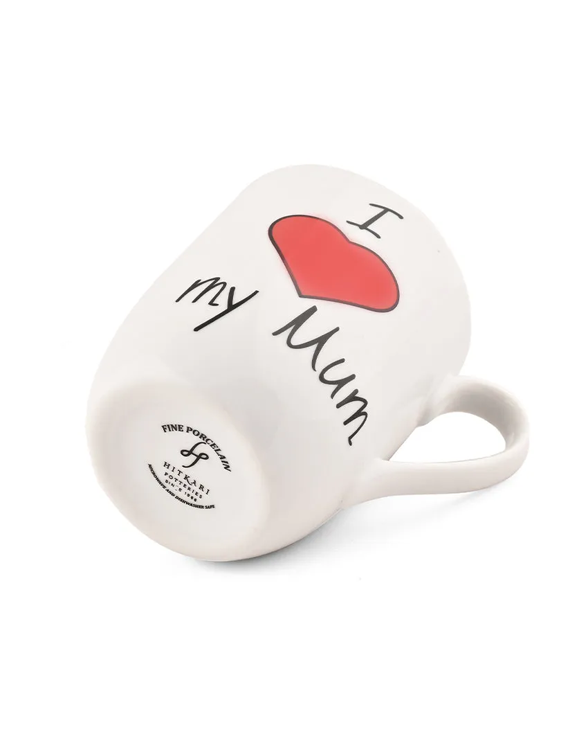 I Love You Mom Porcelain Coffee Mugs | Set of 2