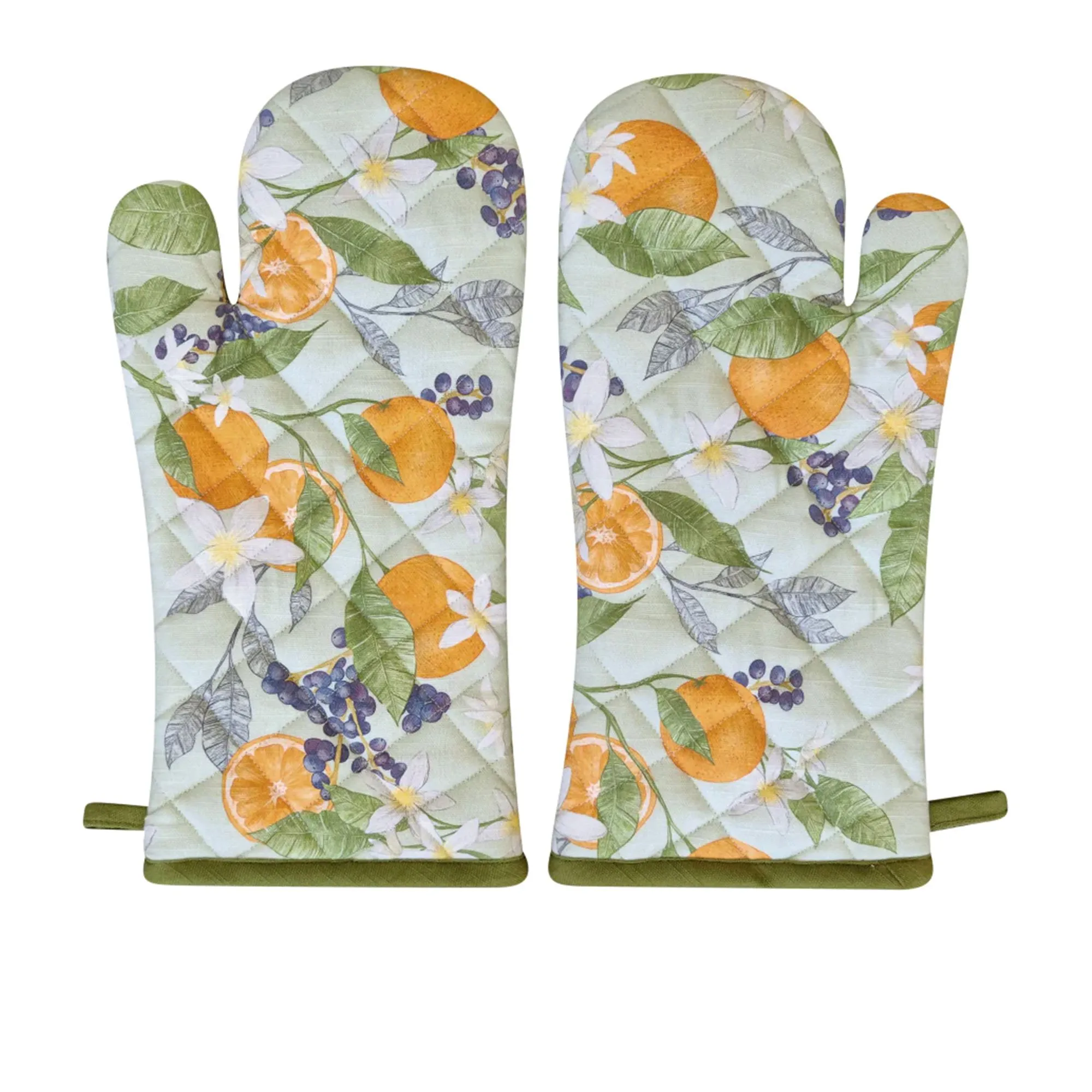 J.Elliot Home Orange Oven Mitt Set of 2