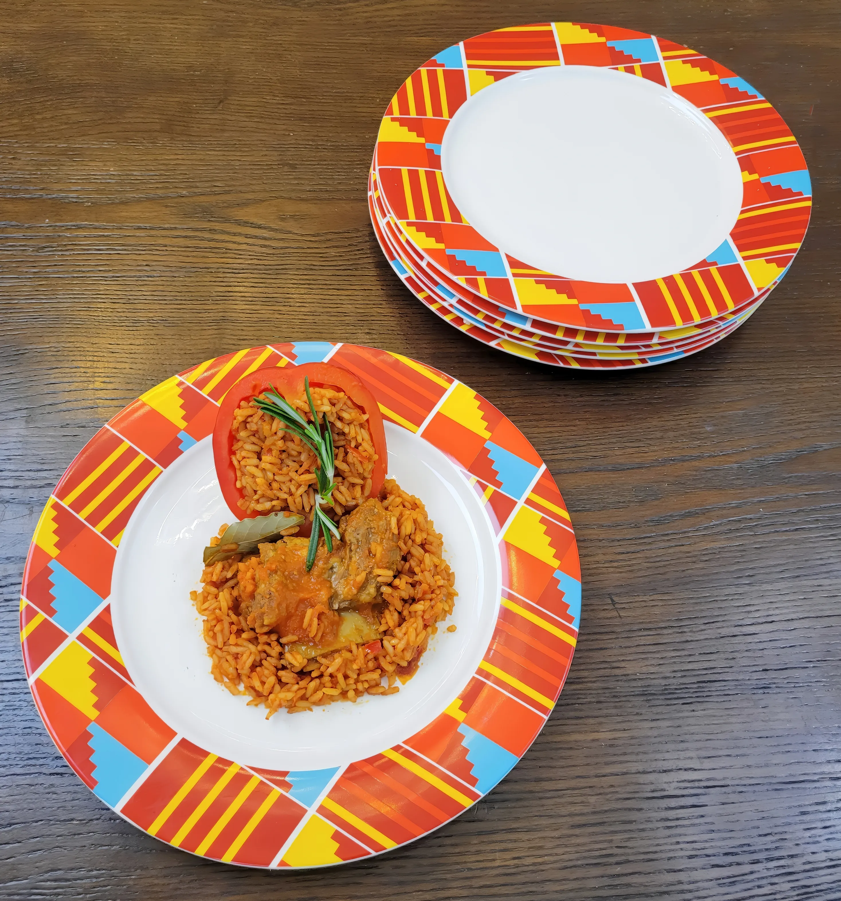 Kente Ceramic Plates (SET of 6)