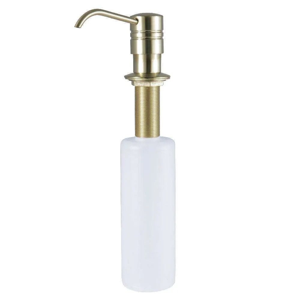 Kingston Brass SD2617 Straight Nozzle Metal Soap Dispenser, Brushed Brass