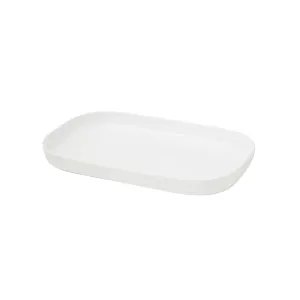 Kitchen Life Ceramic Square Plate White