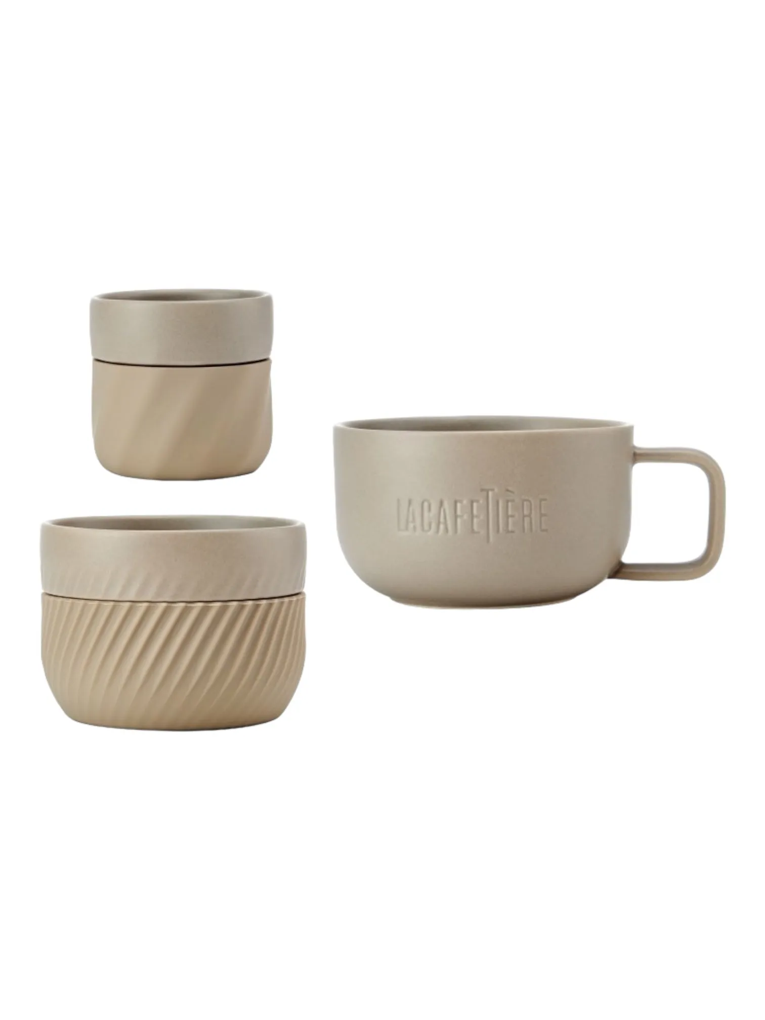 La Cafetière Coffee Lovers Family Mug Set - Beige