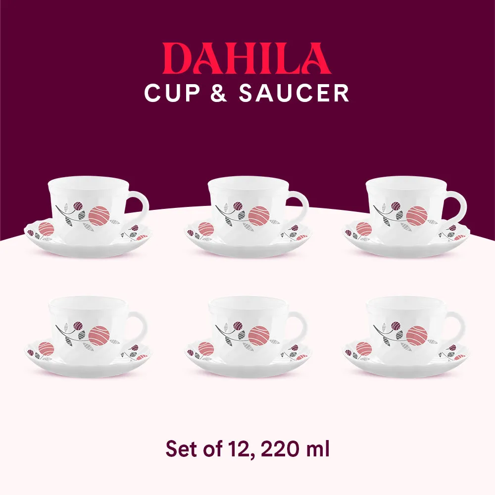 Larah By Borosil Dahlia Cup n Saucer Set