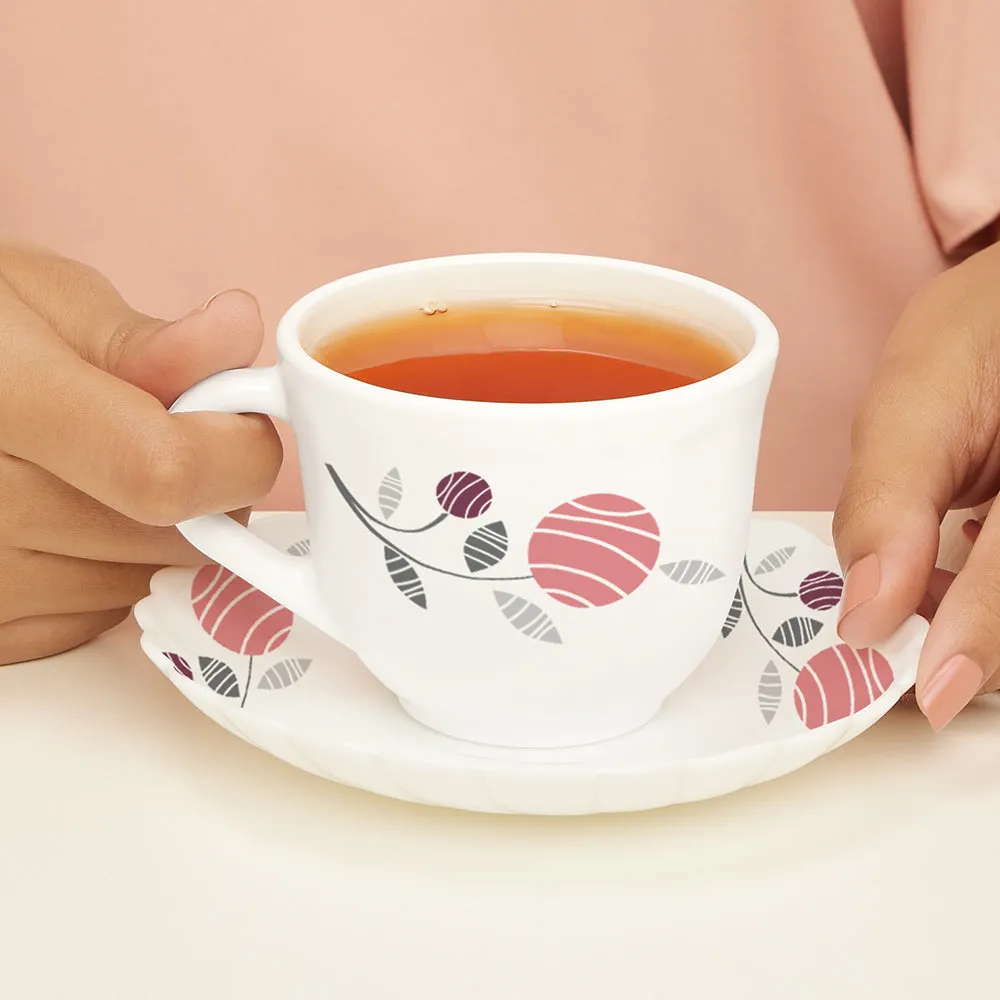 Larah By Borosil Dahlia Cup n Saucer Set