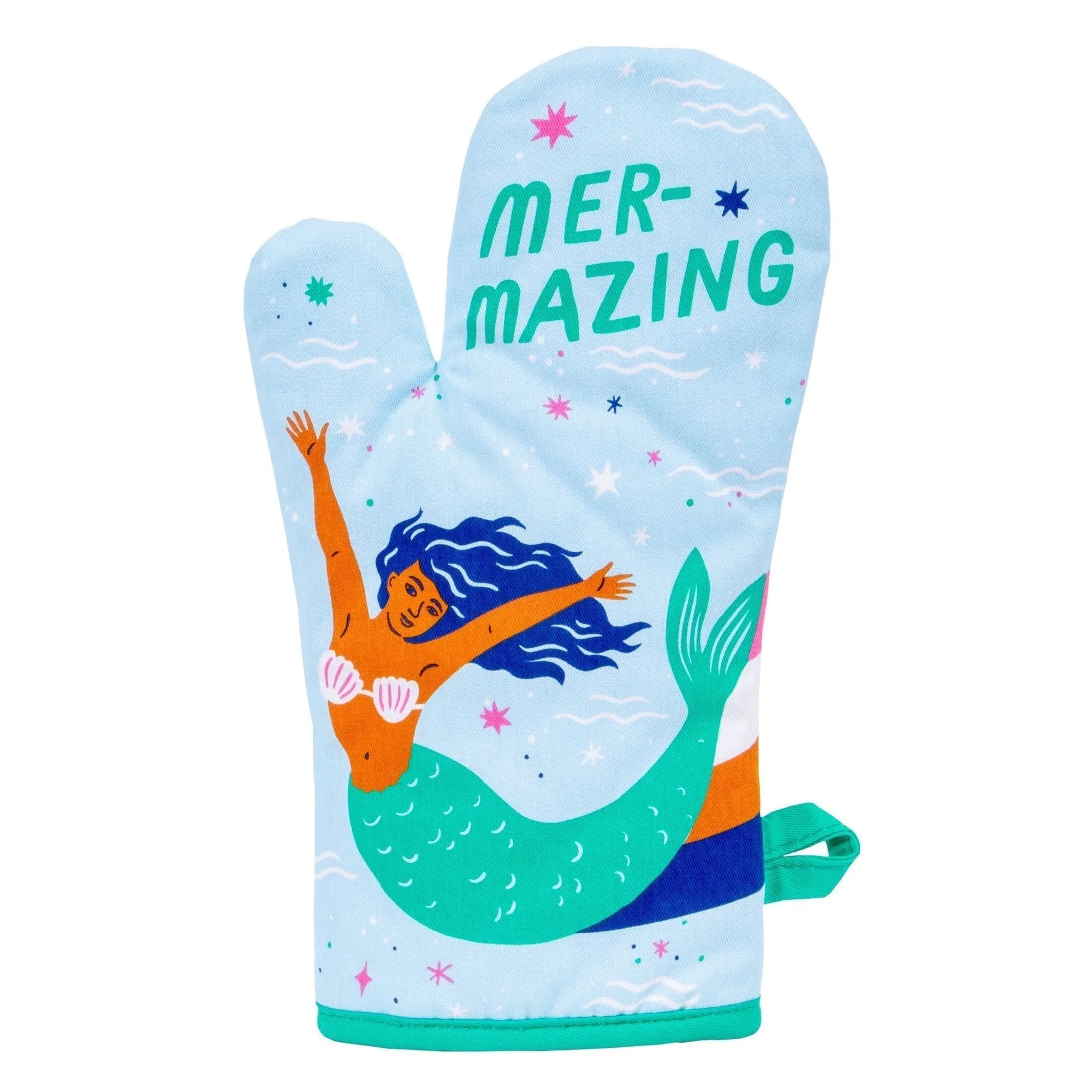 Last Call! Mer-Mazing Oven Mitt with Mermaid Design | Kitchen Thermal Single Pot Holder | BlueQ at GetBullish